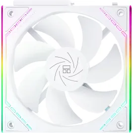 Кулер для корпуса/ Case Cooler Thermalright TL-M12QRW Reverse (124x120x25mm, 4-pin PWM, ARGB, 47.6CFM, 23.2dBA, 1500RPM, White)