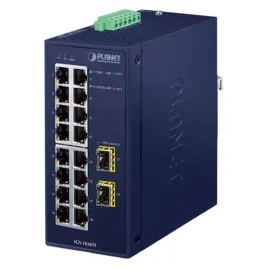 коммутатор/ PLANET IGS-1820TF IP30 Industrial 16-Port 10/100/1000T + 2