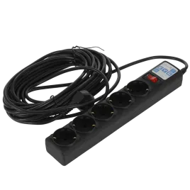 Фильтр-удлинитель/ Power Cube 10.0 m 5 outlets (Black graffite) 10A /