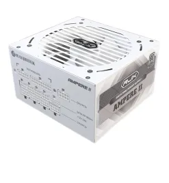 Блоки питания/ Power Supply Raijintek AMPERE II 1000, 1000W 80+ Platinum (ATX, 3.1, PCIe 5.1, Full-modular, 1x24(20+4)pin, 2x4+4-pin CPU, 3x6+2-pin PCIe, 1x12V(2x6), 10xSATA3, 5xMolex, Active, 120x120mm, 150x140x86mm, APFC, white)