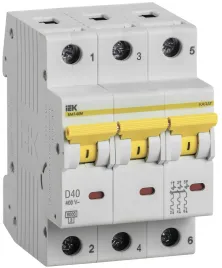 KARAT Авт. выкл. ВА47-60M 3P D 40А 6кА IEK