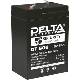 Батарея DELTA серия DT, DT 606, напряжение 6В, емкость 6Ач...