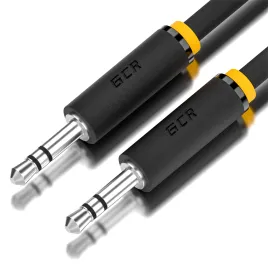 Greenconnect 2.0м jack 3,5mm/jack 3,5mm черный, желтая окантовка, ульт