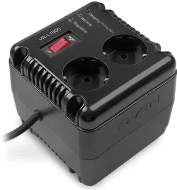 Стабилизатор SVEN VR-L1500, релейный, 500вт, 184-285в, 2 евророзетки,