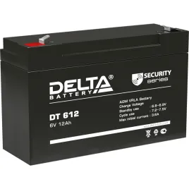 Батарея DELTA серия DT, DT 612, напряжение 6В, емкость 12Ач (разряд 20