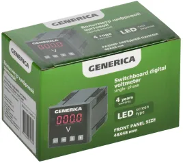 Вольтметр цифр. щит. 1-ф. 48х48 LED GENERICA