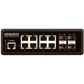 Коммутатор/ OSNOVO Промышленный гигабитный L2+ коммутатор на 12 портов
