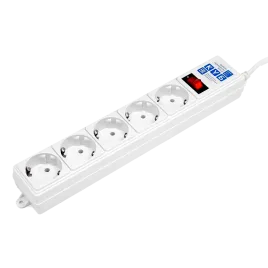 Фильтр-удлинитель Power Cube B 5.0 м 5 розеток (белый) 10А/2,2кВт/ Sur