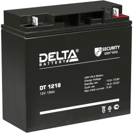 Батарея DELTA серия DT, DT 1218, напряжение 12В, емкость 18Ач (разряд