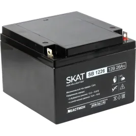 2537 SKAT SB 1226, 12В, 26Ач, максимальный ток заряда 7,8 А. Тип клемм