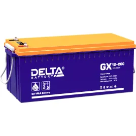 Батарея DELTA серия GX, GX 12-200, напряжение 12В, емкость 200Ач (разр