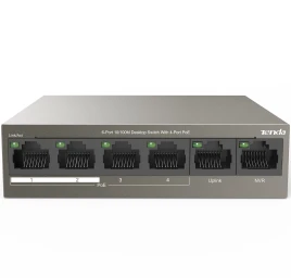 Коммутатор/ Tenda  6-Port 10/100M Desktop Switch with 4-Port PoE