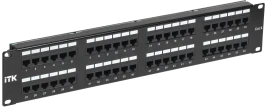 2U патч-панель кат.6 UTP, 48 портов (IDC Dual)