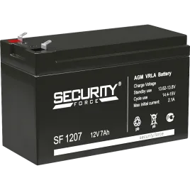 Батарея SECURITY FORCE серия SF, SF 1207, напряжение 12В, емкость 7Ач