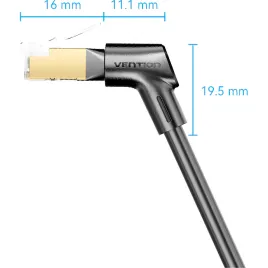 Vention IKLBF STP cat.8, RJ45 угол 360 - 1м. Черный