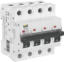 ARMAT Авт. выкл. M10N 4P L 3А IEK