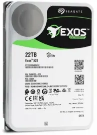 Жесткий диск/ HDD Seagate SATA3 22Tb Exos X22 7200 512Mb  1 year warranty (replacement WD221KRYZ)