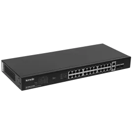 Коммутатор/ Tenda TEG1128P-24-250W Коммутатор неуправляемый PoE, 26x1