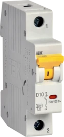 Выкл. авт. ВА47-60МА без тепл. расцеп. 1P 10А 6кА D IEK