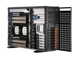 Серверная платформа/ GPU SuperServer SYS-741GE-TNRT (X13DEG-QT, CSE-749TS-R2K05BP) (2 x LGA-4677, 16xDDR5 Up to 4TB, 8x 3.5" NVMe/SATA/SAS, 2 M.2 NVMe for boot drive only, 4x PCIe 5.0 x16 (double-width) slots, 3x PCIe 5.0 x16 (single-width) slots, 2x