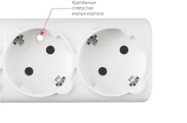 Фильтр-удлинитель Power Cube 3,0 м 6 розеток с заземлением (белый) 16А/3,5кВт/ Surge protector Power Cube 3,0 m 6 outlets (white) 16A / 3,5kVt