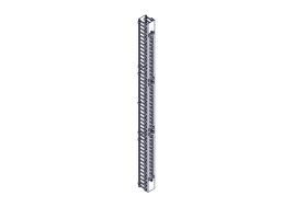 Systeme Electric vertical cable manager, Excelente series, plastic fin