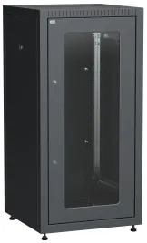 ITK LINEA E 24U 600х600мм стекл. пер. дв. задн. метал. чер.