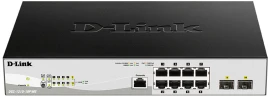 Коммутатор/ DGS-1210-10P/ME/B Managed L2 Metro Ethernet Switch 8x1000Base-T PoE, 2x1000Base-X...