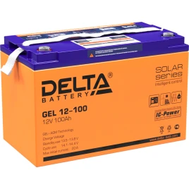 Батарея DELTA серия GEL, GEL 12-100, напряжение 12В, емкость 100Ач...
