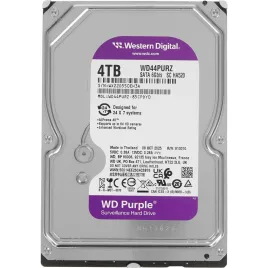 Жесткий диск/ HDD WD SATA3 4TB Purple Surveillancer 5400 RPM 128Mb 1 year warranty (replacement WD43PURZ)
