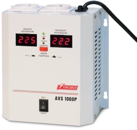 Стабилизатор POWERMAN AVS 1000P, ступенчатый регулятор, цифровые индик