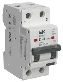 ARMAT АВДТ B10N 2P C25 100мА тип AC IEK