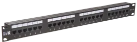 1U патч-панель кат.5Е UTP, 24 порта (IDC Dual)