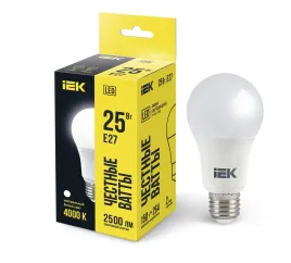 Лампа LED A80 груша 25Вт 230В 4000К E27 IEK