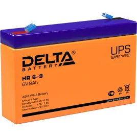 Батарея DELTA серия HR, HR 6-9, напряжение 6В, емкость 9Ач (разряд 20