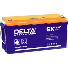 Батарея DELTA серия GX, GX 12-65, напряжение 12В, емкость 65Ач (разряд