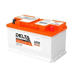 Аккумуляторная батарея для автомобилей/ DELTA серия  START MASTER, DELTA START MASTER 70 Ah AGM, напряжение 12В, емкость 70 Ач (разряд 20 часов; 10.5В), пусковой ток: 720А, полярность обратная ( - +),  тип AGM;Pb (свинцово-кислотный), клеммы: Euro 1,  ДxШ