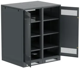 ITK LINEA B Шкаф (пустой) 1450х1200мм дверь двуст. мет. чер.