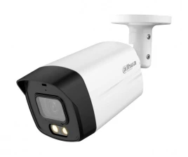 Уличная цилиндрическая HDCVI-камера Full-color Dahua DH-HAC-HFW1239TLMP-LED-0280B, 2 Мп (LED 40 м)