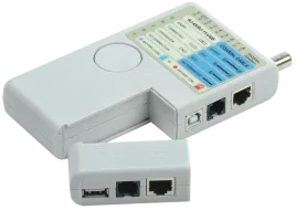 ITK Тестер для витой пары 4в1 RJ45/RJ11/BNC/USB с элем. пит.