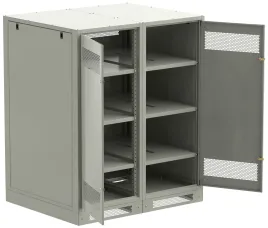 ITK LINEA B Шкаф (пустой) 1450х1200мм дверь двуст. мет. сер.