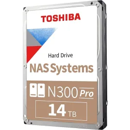 Жесткий диск/ HDD Toshiba N300 NAS PRO SATA3 3.5" 14TB 7200 512Mb 6Gb/s 1 year warranty (replacement HDWG51EUZSVB, ST14000NE0008, ST14000VN0008, WD141KFGX, WD142KFGX, ST14000NT001)