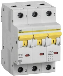KARAT Авт. выкл. ВА47-60M 3P B 50А 6кА IEK