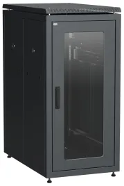 ITK LINEA N 24U 800х1000мм стекл. пер. дв. задн. перф. чер.