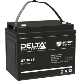 Батарея DELTA серия DT, DT 1275, напряжение 12В, емкость 75Ач (разряд