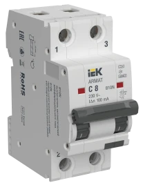 ARMAT АВДТ B10N 2P C8 100мА тип A IEK