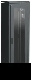 Шкаф сетевой 19" LINEA N 47U 600х800 мм стеклянная передняя дверь, задняя металлическая черный