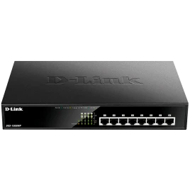 Коммутатор/ DGS-1008MP/B Unmanaged Switch 8x1000Base-T PoE, PoE Budget 125W, metal...