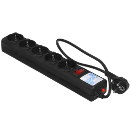 Фильтр-удлинитель/ Surge protector Power Cube 0.5 m 5 outlets (Black g