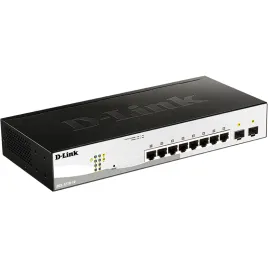 Коммутатор/ DGS-1210-10/F Smart L2 Switch 8х1000Base-T, 2х1000Base-X SFP, Compact CLI